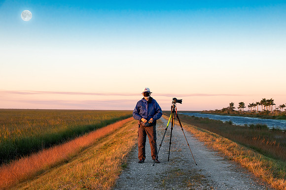 Francis Bolish waiting for Sunset on route 997