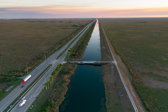 Sunset in the Everglades route 997