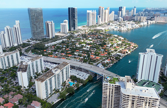 Sunny Isles from Lehman Causeway